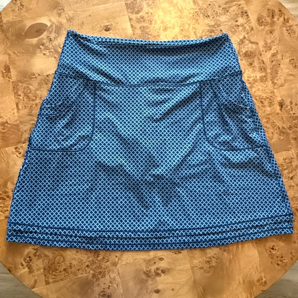 Peter Millar Blue Geometric Print Skirt